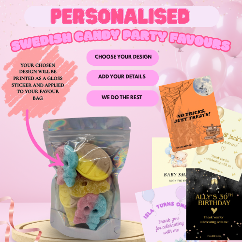 Personalised Swedish Candy Party Favours | 100g